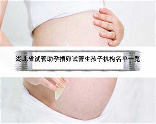 湖北省试管助孕捐卵试管生孩子机构名单一览